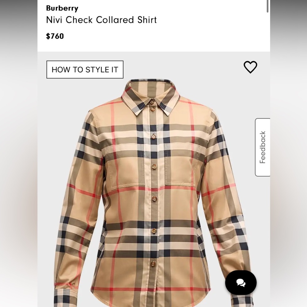 Burberry Nivi Check Collared Shirt